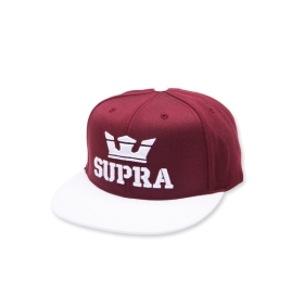 Supra ABOVE SNAP Hatt Tilbehør Burgunder/Hvite | NO-56638